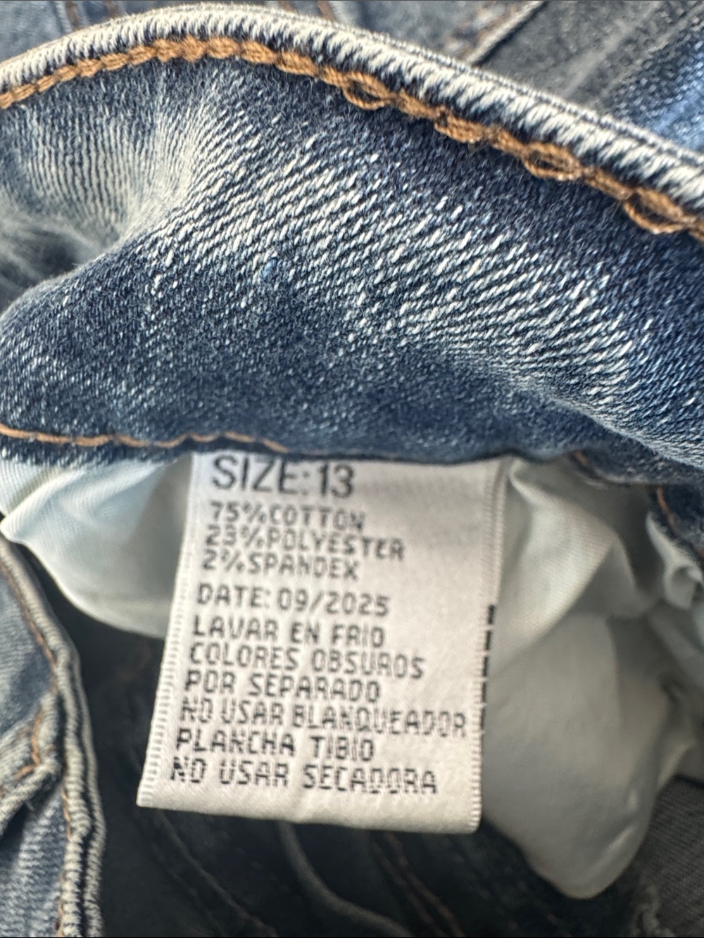 Bamboo Jeans High Rise Wide Leg Jeans Size 13 Medium Wash Stretch Denim Y2K - Picture 5 of 12